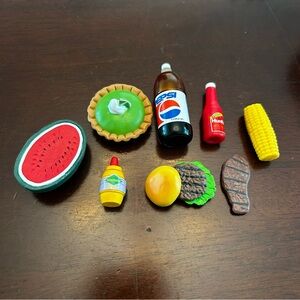 Vintage Barbie 1996 Tyco Kitchen Littles Barbeque Play Food Set USED